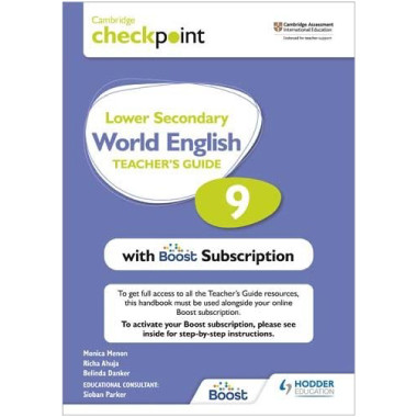 Hodder Cambridge Checkpoint Lower Secondary World English Teacher's Guide 9 with Boost Subscription - ISBN 9781398307711