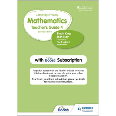 Hodder Cambridge Primary Mathematics Teacher's Guide Stage 4 with Boost Subscription - ISBN 9781398300811