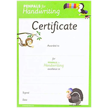 Penpals for Handwriting Pen Licence Certificate (Pack of 300) - ISBN 9781845655853