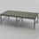 Double Bench with Galvanised Frame & Plastic Slats