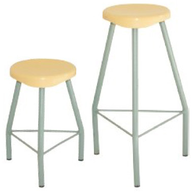 Economy LAB STOOLS with Plastic Seat and 2 Height Options