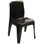 FLEXI - BLACK Recycled Plastic,Heavy Duty and Fully Moulded Stackable Plastic Chair