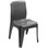 FLEXI - CHARCOAL Virgin Plastic, Heavy Duty and Fully Moulded Stackable Plastic Chair