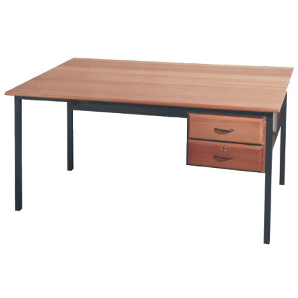 Saligna Hardwood Teachers Desk With 2 Drawers