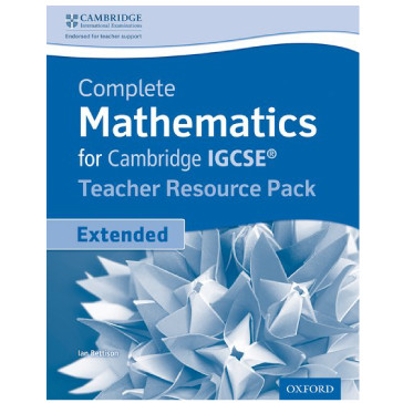 Complete Mathematics for Cambridge IGCSE Extended Teacher Resource Pack - ISBN 9780198378365