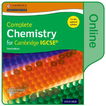 Complete Chemistry for Cambridge IGCSE Online Student Book - ISBN 9780198310341