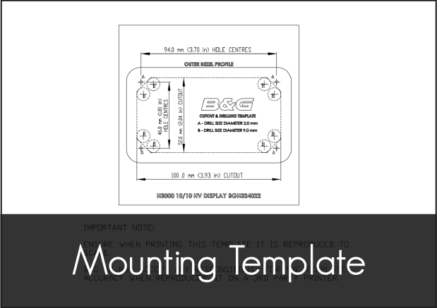 b g hvision 10 10 instrument display mounting template