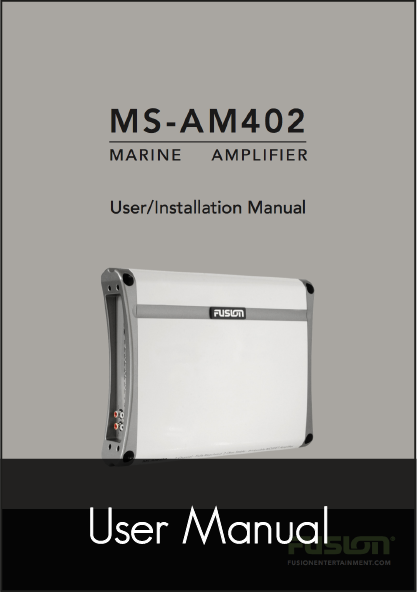 fusion ms am402 amplifier user manual