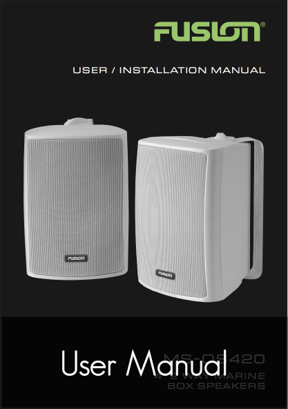 fusion ms os420 speaker system user manual