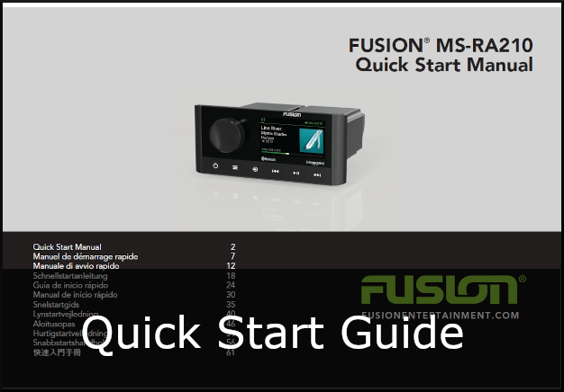 fusion ms-ra210 quick start manual