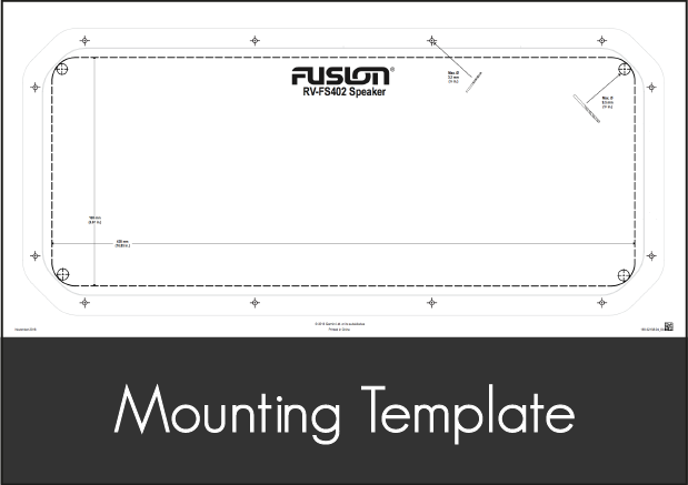 fusion rv fs402 sound panel speaker mounting template
