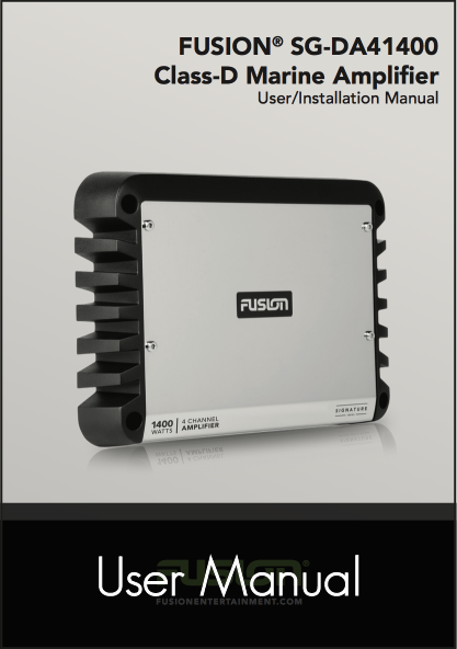 fusion sg da41400 amplifier user manual