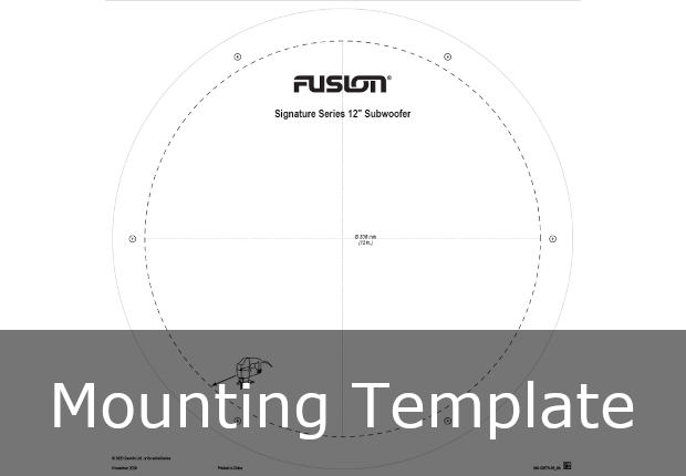 fusion-signature series 3i subwoofer 12inch mounting template