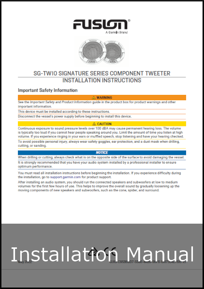 fusion signature series 3i tweeter installation guide