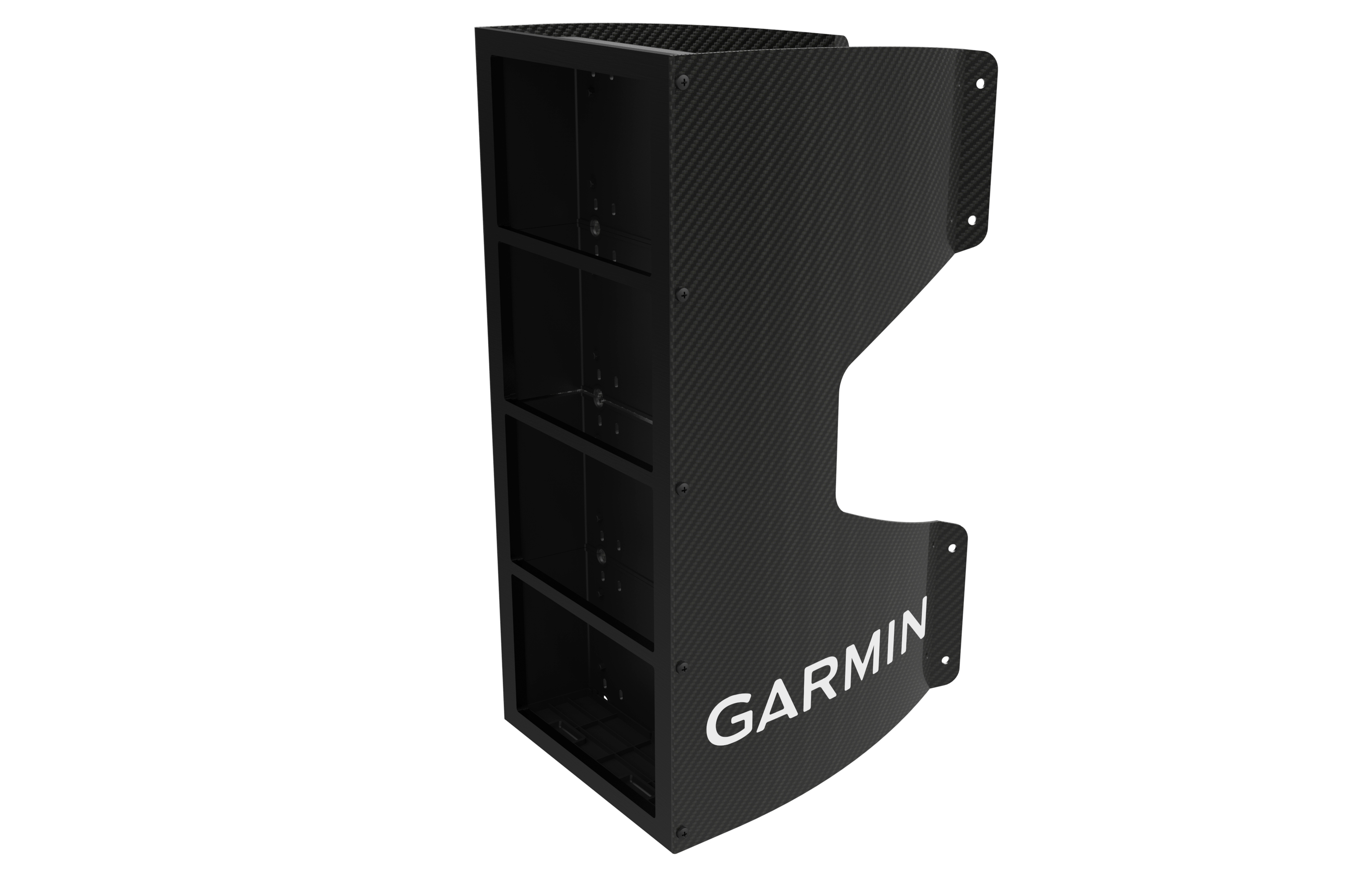 garmin carbon fiber mast bracket 4 units left view