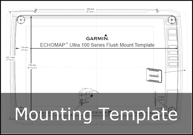 garmin echomap ultra 102 mounting template