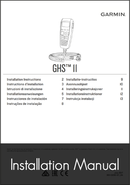garmin ghs 11i vhf handset installation instructions