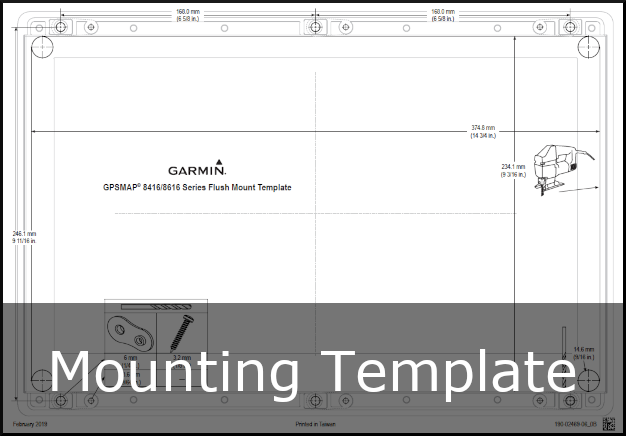 garmin gpsmap 8416-8616 mounting template