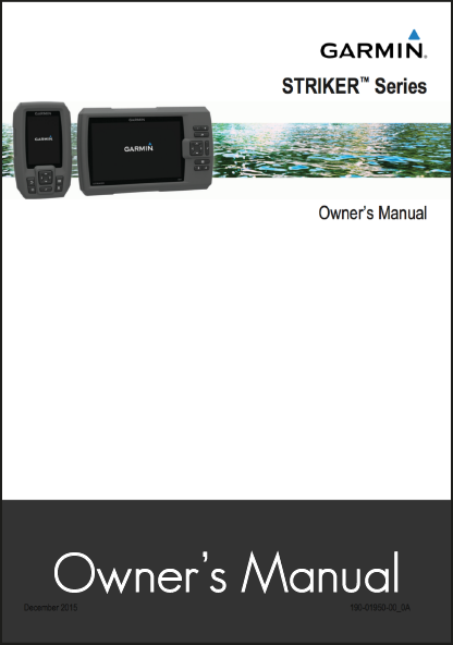 garmin striker series fishfinder owners manual