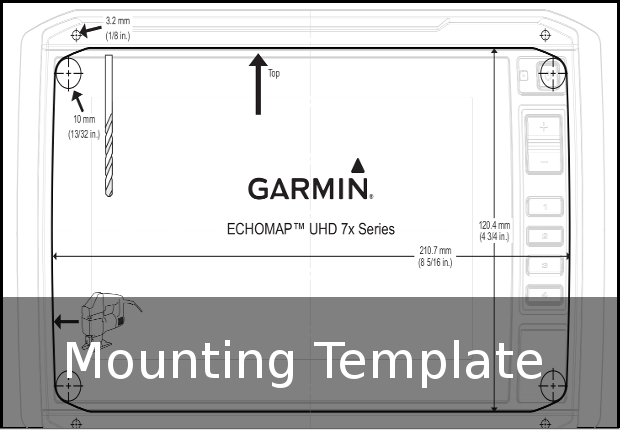 garmin uhd 7x mounting template