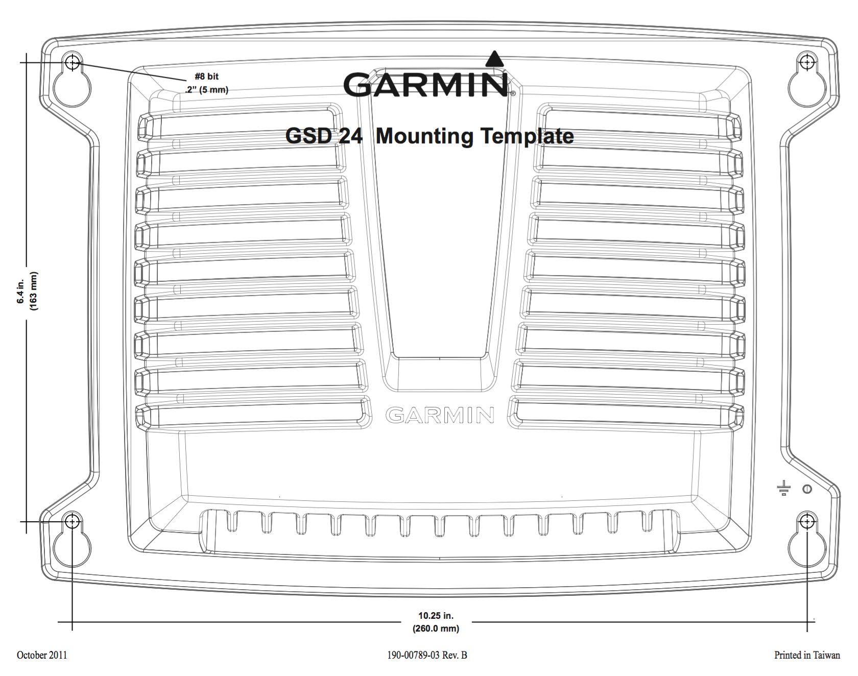 gsd24 sonar mounting template
