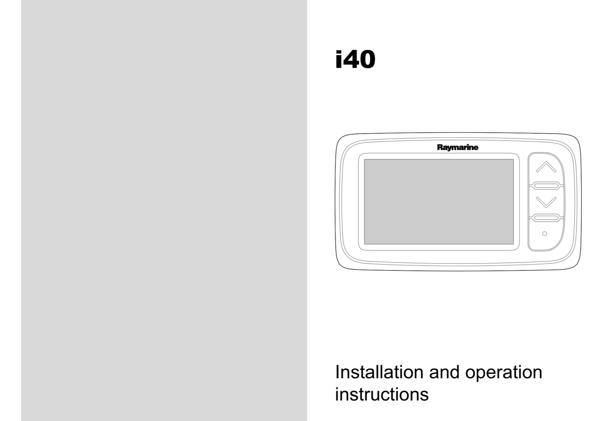 i40 instrument installation operation instructions