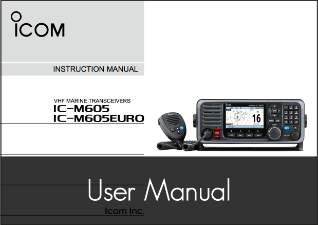 icom ic m605 fixed vhf user manual