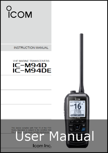 icom ic-m94de handheld vhf radio manual