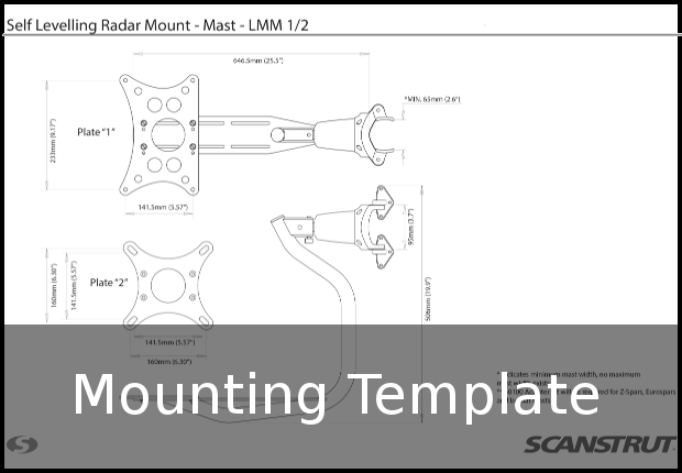 scanstrut lmm1 and 2 mounting template
