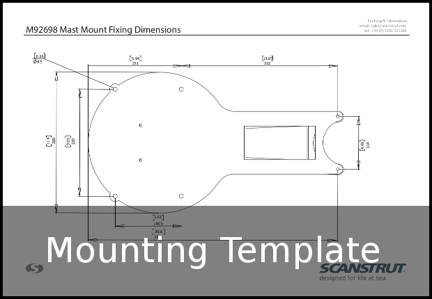 scanstrut m92698 mounting template
