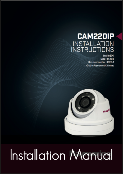 raymarine-cam220 ip dome marine camera installation instructions