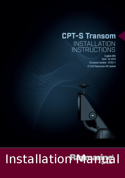 raymarine cpts transom mount transducer installation guide