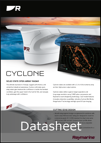 raymarine cyclone radar data sheet