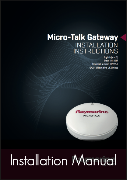 raymarine microtalk wireless gateway installation instructions
