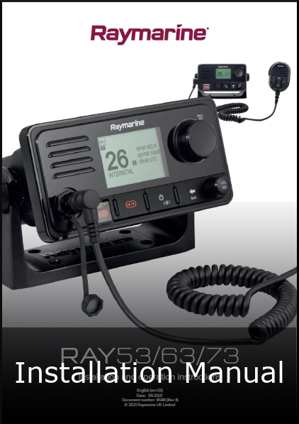 raymarine ray53-63-73 installation guide