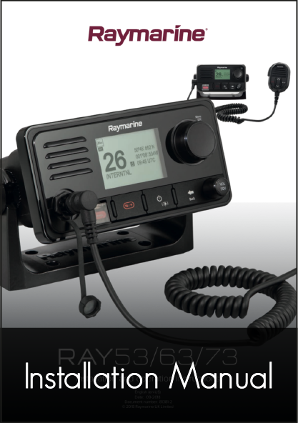 raymarine ray53 63 73 installation manual
