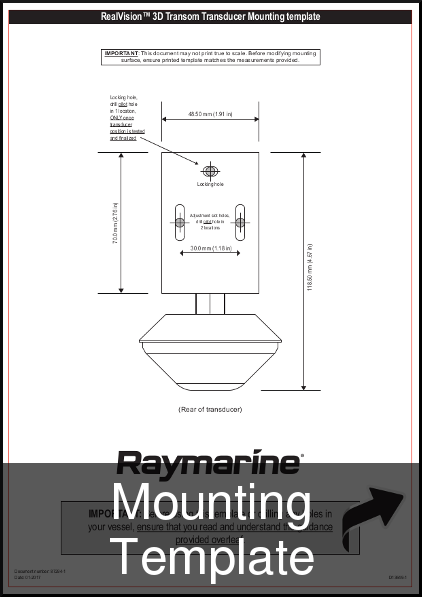 raymarine rv-100 mounting template