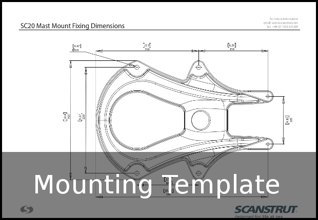scanstrut sc20 mounting template