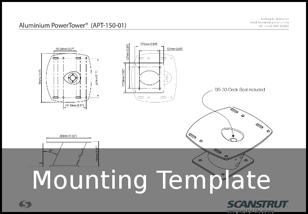 scanstrut powertower mounting template