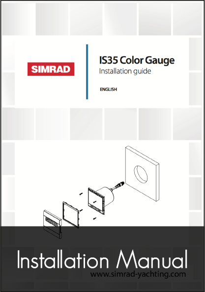 simrad is35 digital gauge instrument installation manual
