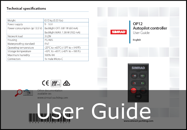 simrad op12 autopilot controller user manual