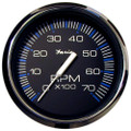 Faria Chesapeake Black SS 4" Tachometer - 7,000 RPM (Gas - All Outboards) [33718]