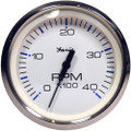 Faria Chesapeake White SS 4" Tachometer - 4,000 RPM (Diesel - Magnetic Pick-Up) [33818]