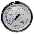 Faria Chesapeake White SS 4" Speedometer - 80MPH (Mechanical) [33819]