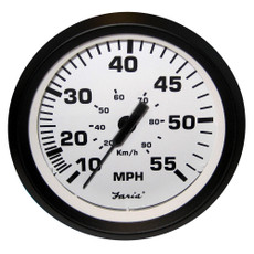 Faria Euro White 4" Speedometer - 55MPH (Mechanical) [32909]