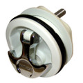 Whitecap T-Handle Latch - Chrome Plated Zamac\/White Nylon - No Lock - Freshwater Use Only [S-230WC]