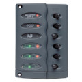 Marinco Contour Switch Panel - Waterproof 6 Way w\/Fuse Holder [CSP6-F]