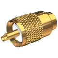 Shakespeare PL-259-58-G Gold Solder-Type Connector w\/UG175 Adapter & DooDad Cable Strain Relief f\/RG-58x [PL-259-58-G]