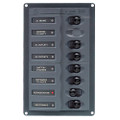 BEP AC Circuit Breaker Panel w\/o Meters, 6 Way w\/Double Pole Mains [900-ACM6W-110V]