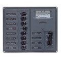 BEP AC Circuit Breaker Panel w\/Analog Meters, 8SP 2DP AC120V Stainless Steel Vertical [900-AC2H-AM-110]